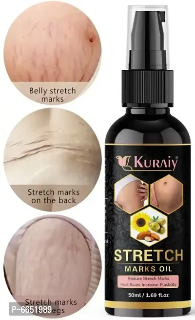 Kuraiy stretch Oil for Stretch Marks Removal Post Pregnancy fast work 100% result stretch mark cream oil  (50 ml)