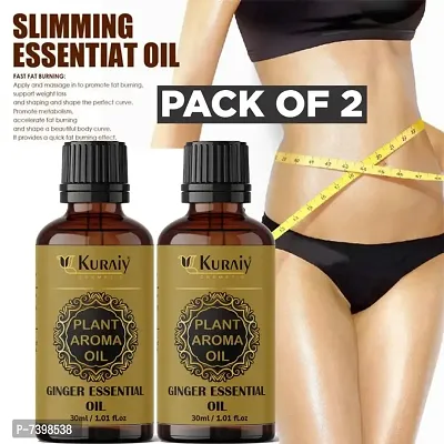 Kuraiy Weight Loss Dissolve Fat Essential Oil for Whole Body Ginger Extract 30ml (Pack of-2)