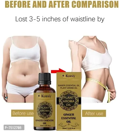 Kuraiy Ginger Slimming Essential Oil Lifting Firming Hip Lift Up Moisturizing Fat Burner Lose Weight Massage Spa Relieves Stress Oil 30ml-thumb0