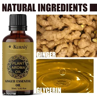 Kuraiy Ginger Slimming Essential Oil Lifting Firming Hip Lift Up Moisturizing Fat Burner Lose Weight Massage Spa Relieves Stress Oil 30ml
