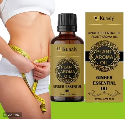 Kuraiy Ginger Slimming Essential Oil Lifting Firming Hip Lift Up Moisturizing Fat Burner Lose Weight Massage Spa Relieves Stress Oil 30ml