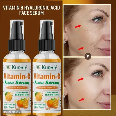 Kuraiy 100% Organic Improved vitamin C Facial serum- For Anti Aging  Smoothening. (Pack of 2)