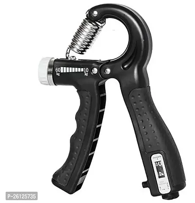 Professional Hand Grip Black Strengthener With Counter, Adjustable Resistance 5 To 60Kg, Grip Strength Trainer-thumb0