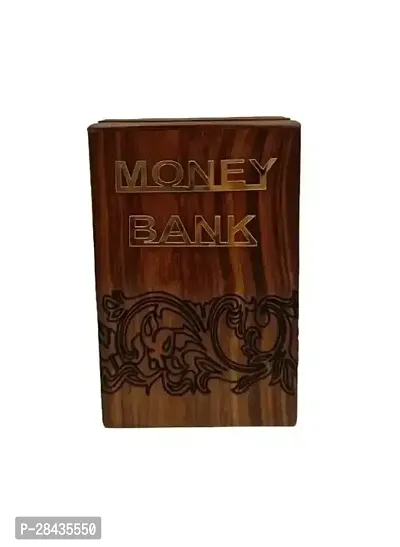 Wooden Money Bank Wooden Gullak Money Box for Kids Saving Box