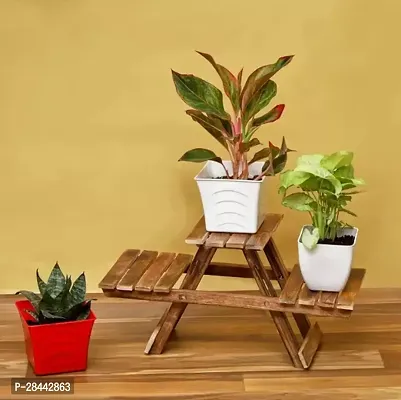 Wooden Stool Table Flower Pot Stand Vase Stand Planter Holdel