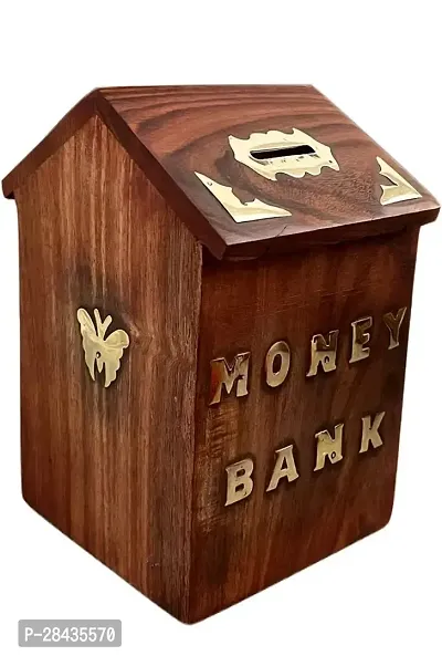 Wooden Money Bank Wooden Gullak Money Box for Kids Saving Box