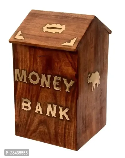 Wooden Money Bank Wooden Gullak Money Box for Kids Saving Box