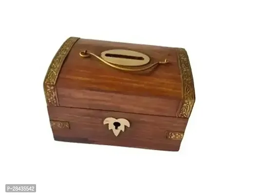 Wooden Money Bank Wooden Gullak Money Box for Kids Saving Box-thumb0