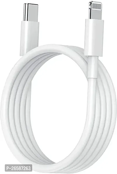 5A Super Fast Lightning Port Charging Cable Data Sync Y6 1 M Lightning Cable (Compatible With Mobile Charging, White)-thumb0