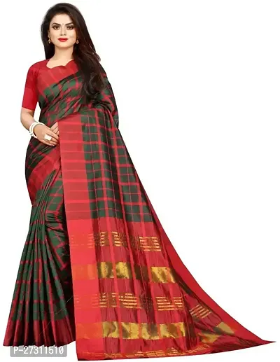 Fancy Art Silk Saree With Blouse Piece For Women-thumb0