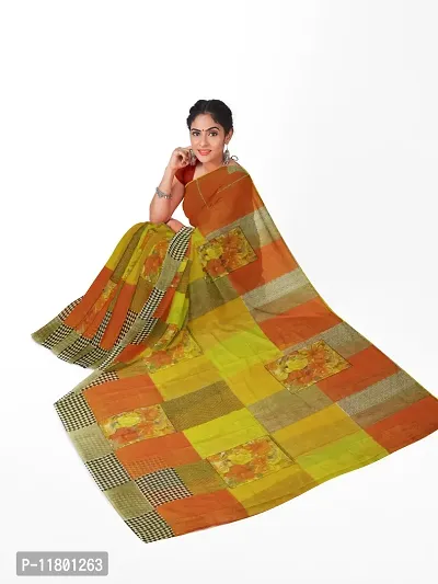 Beautiful Multicoloured Georgette Saree with Blouse piece-thumb3