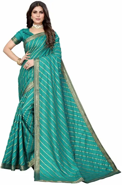 Must Have Art Silk Saree With Blouse Piece