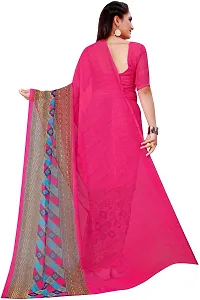 Beautiful Pink Georgette Saree with Blouse piece-thumb2