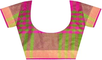 Beautiful Multicoloured Art Silk Saree with Blouse piece-thumb3