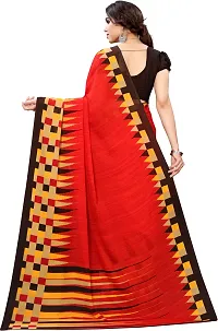Elegant Printed Daily Wear Georgette Women Saree With Blouse Piece -Red-thumb2