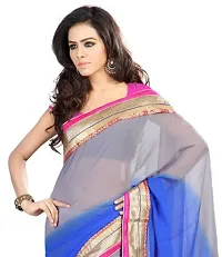 Elegant Bhagalpur Art Silk Women Saree With Blouse Piece -Dark Blue-thumb1