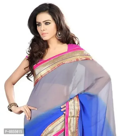 Elegant Bhagalpur Art Silk Women Saree With Blouse Piece -Dark Blue-thumb2