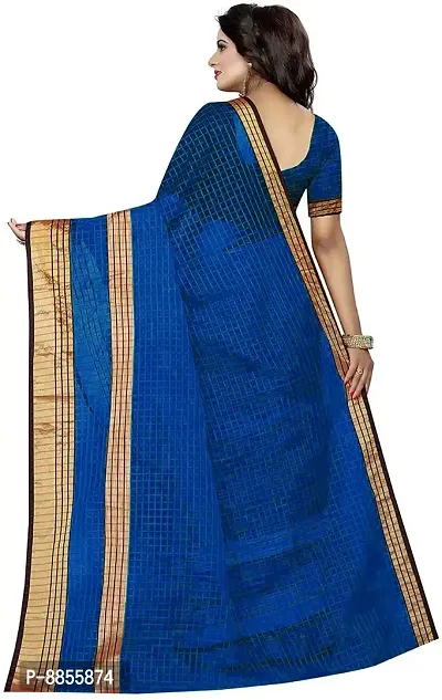 Elegant Geometric Print Daily Wear Cotton Silk Women Saree With Blouse Piece -Pack Of 2-thumb2