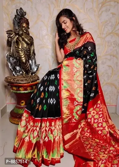 Elegant Printed Bandhani Art Silk Women Saree With Blouse Piece -Red-thumb0