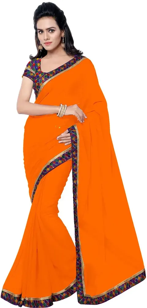 Trending Georgette Saree with Blouse piece 