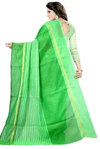 Elegant Striped Daily Wear Cotton Silk Women Saree With Blouse Piece -Pack Of 2-thumb2