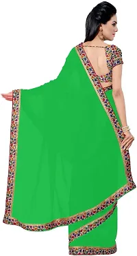 Elegant Bollywood Georgette Women Saree With Blouse Piece -Green-thumb1