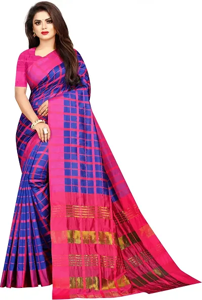  Silk Blend Saree with Blouse piece 