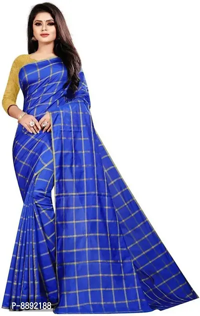 Beautiful  Silk Blend Saree with Blouse piece-thumb0