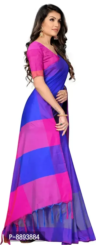 Beautiful  Art Silk Saree with Blouse piece-thumb4