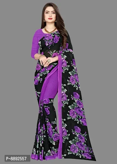 Beautiful  Georgette Saree with Blouse piece-thumb0