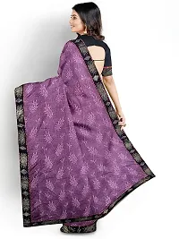 Beautiful Lycra Saree with Blouse Piece-thumb1