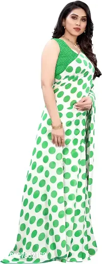 Elegant Printed Daily Wear Georgette Women Saree With Blouse Piece -White For Women-thumb3