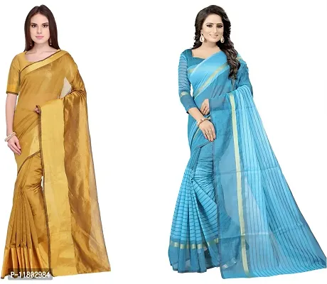 Beautiful Georgette Saree with Blouse Piece Pack Of 2-thumb0