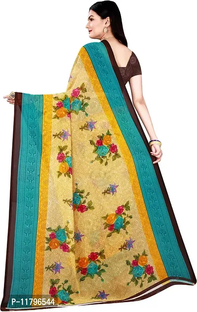 Beautiful Multicoloured Georgette Saree with Blouse piece-thumb3