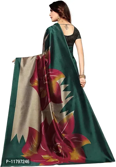 Beautiful Multicoloured Art Silk Saree with Blouse piece-thumb3