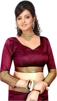 Beautiful Purple Georgette Saree with Blouse piece-thumb3