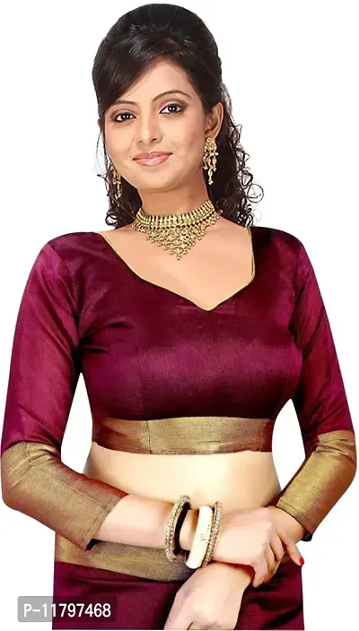 Beautiful Purple Georgette Saree with Blouse piece-thumb4
