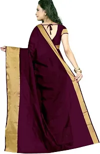 Beautiful Purple Georgette Saree with Blouse piece-thumb1