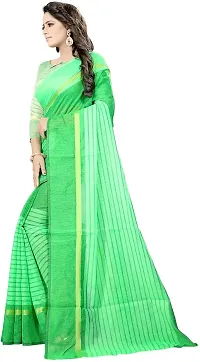 Fancy Cotton Silk Saree With Blouse Piece For Women-thumb1