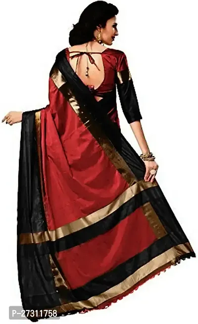 Fancy Cotton Silk Saree With Blouse Piece For Women-thumb2