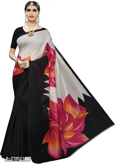 Elegant Printed Bollywood Art Silk Women Saree With Blouse Piece -Pink For Women