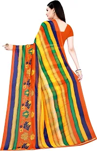 Beautiful Multicoloured Georgette Saree with Blouse piece-thumb1