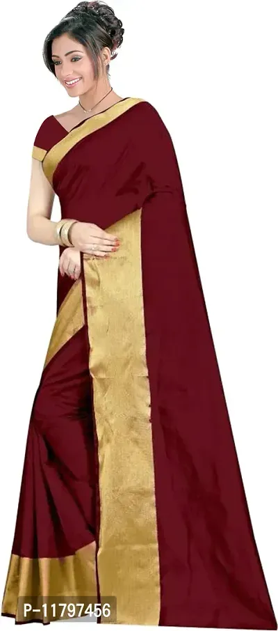 Beautiful Maroon Georgette Saree with Blouse piece-thumb3