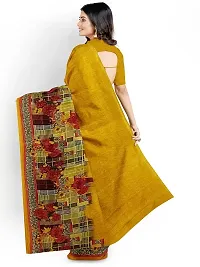 Stylish Printed Bandhani Georgette Women Saree With Blouse Piece -Yellow For Women-thumb1