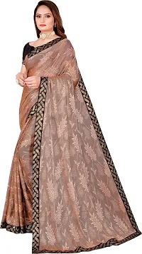 Beautiful Lycra Saree with Blouse Piece-thumb1