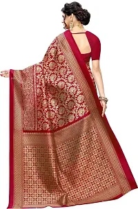 Beautiful Art Silk Saree with Blouse Piece-thumb1