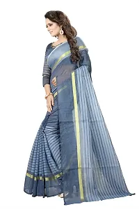 Fancy Cotton Silk Saree With Blouse Piece For Women-thumb1