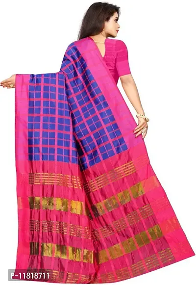 Beautiful Art Silk Saree with Blouse Piece-thumb2