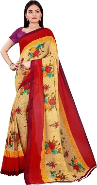 Beautiful Multicoloured Georgette Saree with Blouse piece-thumb2