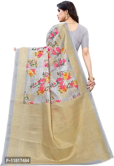 Beautiful Art Silk Saree with Blouse Piece-thumb2